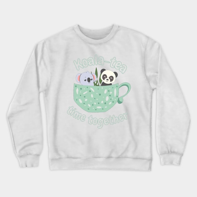 Koala tea time together! - Best Seller Crewneck Sweatshirt by LukjanovArt